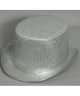 Chapeau Haut de forme Argent Glitter 1 S016521