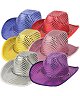 Chapeau Saloon paillet�Existe en :BLEU,JAUNE,ROSE,VIOLET