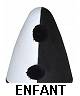 Chapeau C�ne de pierrot noir/blanc M3