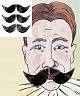 Moustache th��tre M4 S012902Existe en :NOIR,BRUN,GRIS