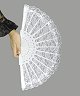 Eventail dentelle blanc