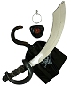 Accessoires de pirate :  Set pirate sabre