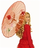 Ombrelle chinoise color�eExiste en :ROSE,ROUGE