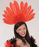 Coiffe plumes rouge S014116
