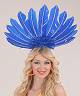 Coiffe plumes bleue S012379