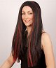Perruque Longue m�ches rouge