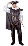 Costume Pirate ou Corsaire noir S01Existe en :S,M-L,L