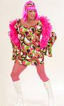 Costume Disco Drag Queen 70s S01501Existe en :XL BLEU,XL VERT