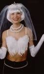 Costume Bustier plumes blanc S016041Existe en :S(Une seule taille)