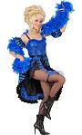 Costume Cancan ou Saloon Bleu F5 S01Existe en :S,M,L,XL