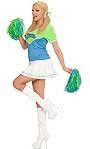 Costume Pom-pom Girl Adulte bleue F1 S01Existe en :S,M,L