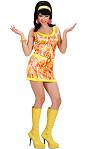 Costume Mini Robe 70s Orange F1Existe en :S,M,L,XL