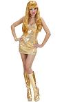 Costume Robe disco paillet�e Or F2Existe en :S,M,L