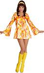 Costume Mini robe 70s Orange F2Existe en :S,M,L,XL