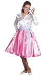 Costume Jupe rock n roll satin roseExiste en :XS,S