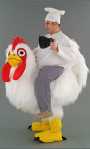 Costume Mascotte Poulet mont�e M2Existe en :TU(Une seule taille)