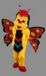 Costume Mascotte Papillon Jaune M1Existe en :TU(Une seule taille)