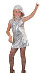 Costume Disco Argent Fille D1