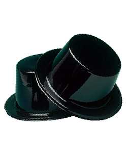Chapeau Haut de forme plastique noir