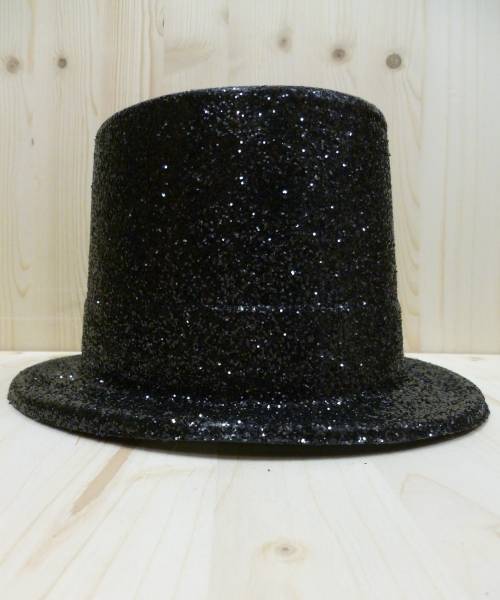 Chapeau Haut de Forme paillet� Noir