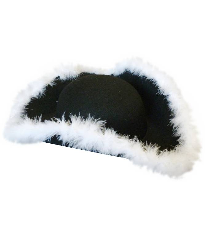 Chapeau Tricorne Marabout Noir