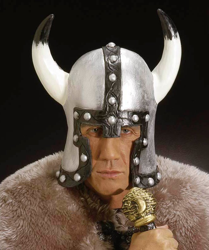 Chapeau Casque Barbare Argent