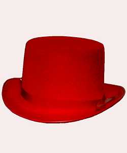 Chapeau Haut de forme rouge