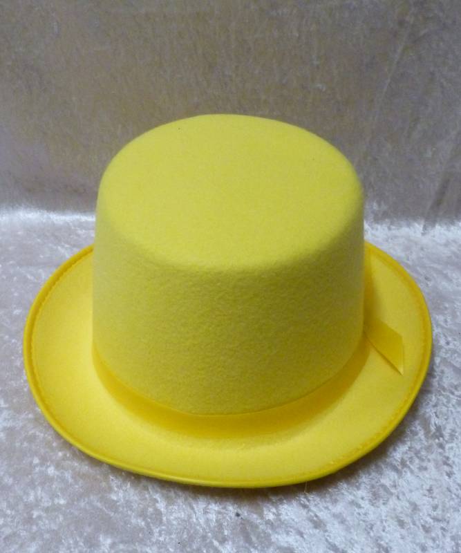 Chapeau Haut de forme jaune