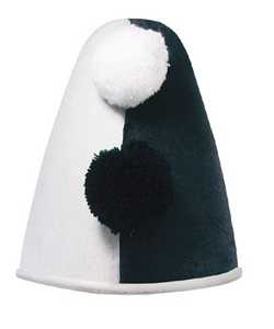 Chapeau C�ne noir et blanc