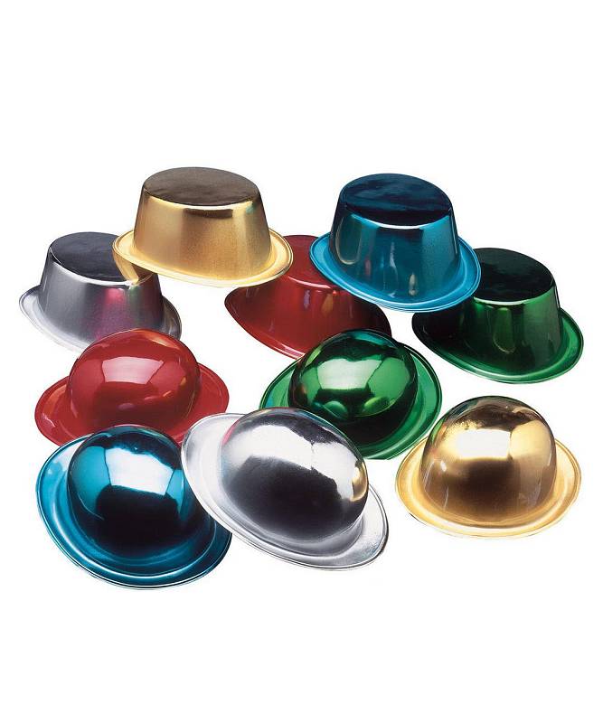 Chapeau Melon petit prix m�tallis�-par 2