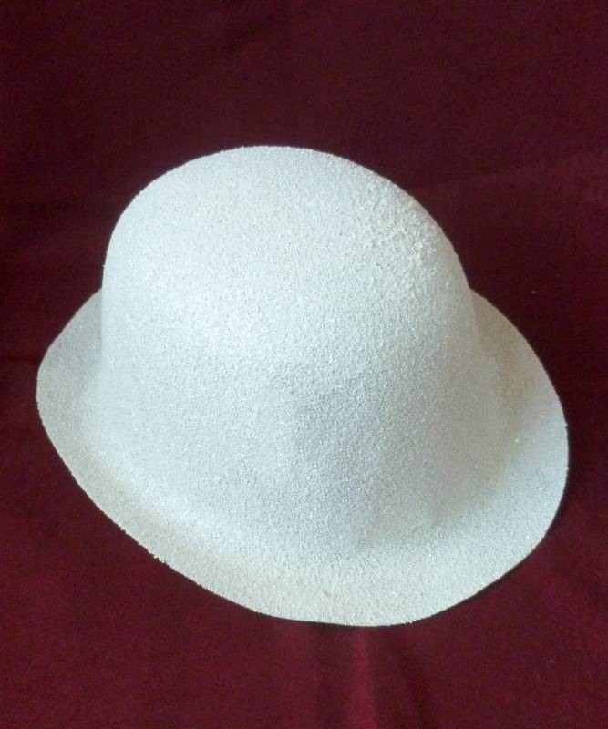 Chapeau Melon Paillet� Blanc Mod1