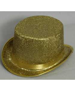 Chapeau Haut de forme Or Glitter 2