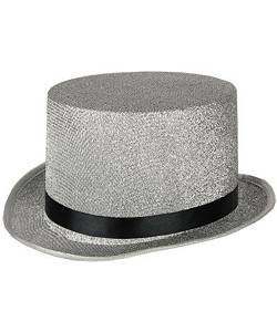 Chapeau Haut de forme Lurex argent M2