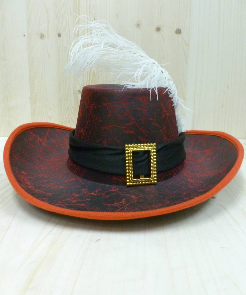 Chapeau Mousquetaire rouge adulte AD5
