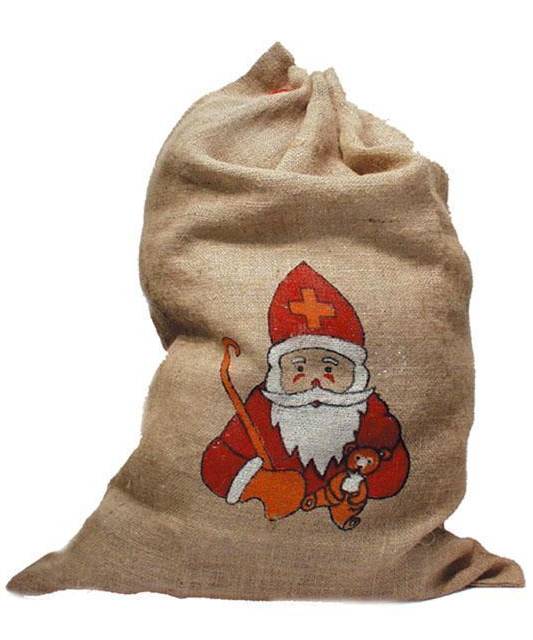 Sac � jouets No�l en jute M2