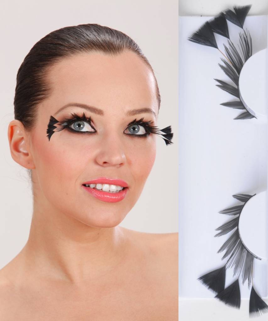 Faux cils plumes noirs M1