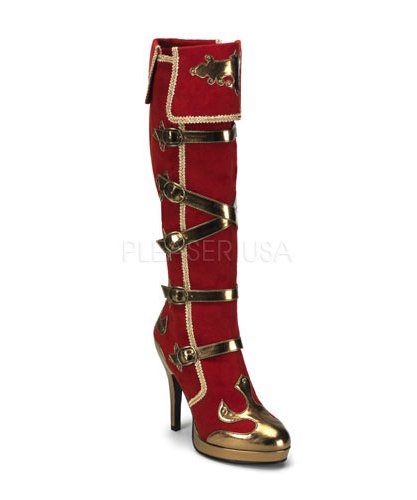 Chaussures Bottes rouge et or