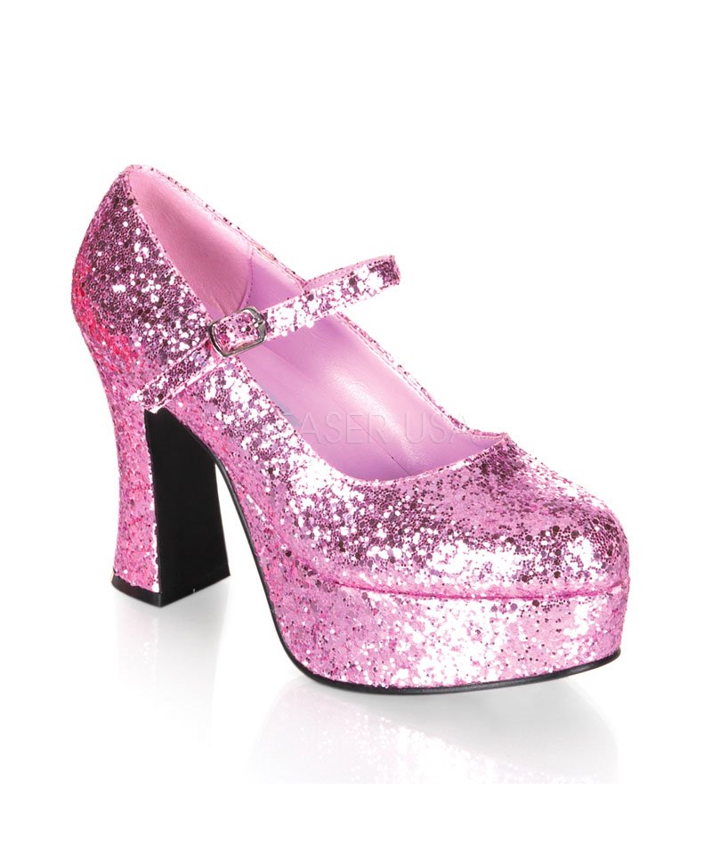 Chaussures paillettes Mary roses
