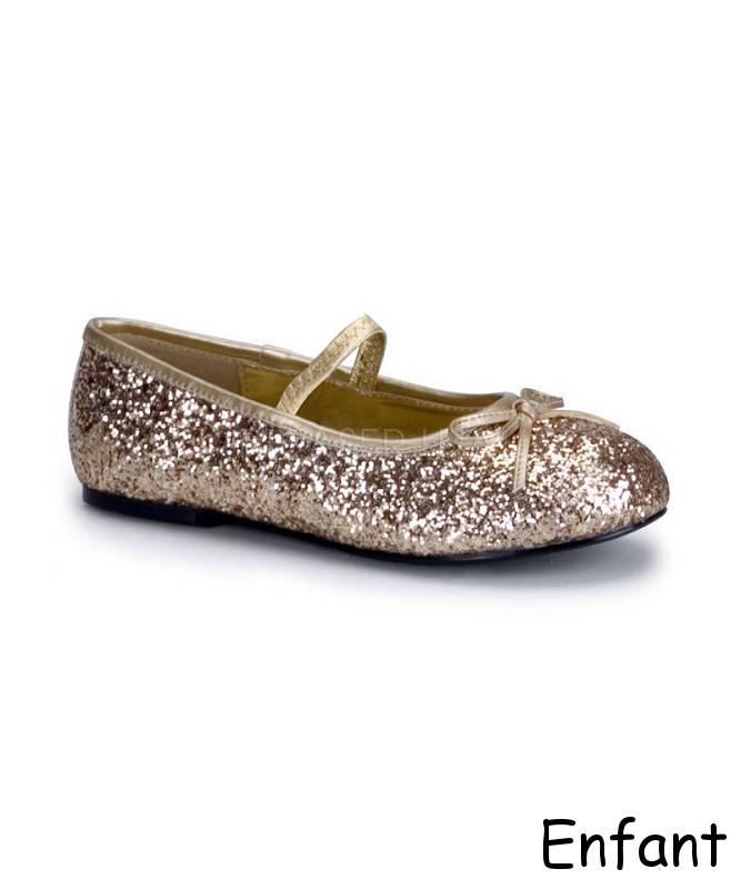 Ballerines enfant or