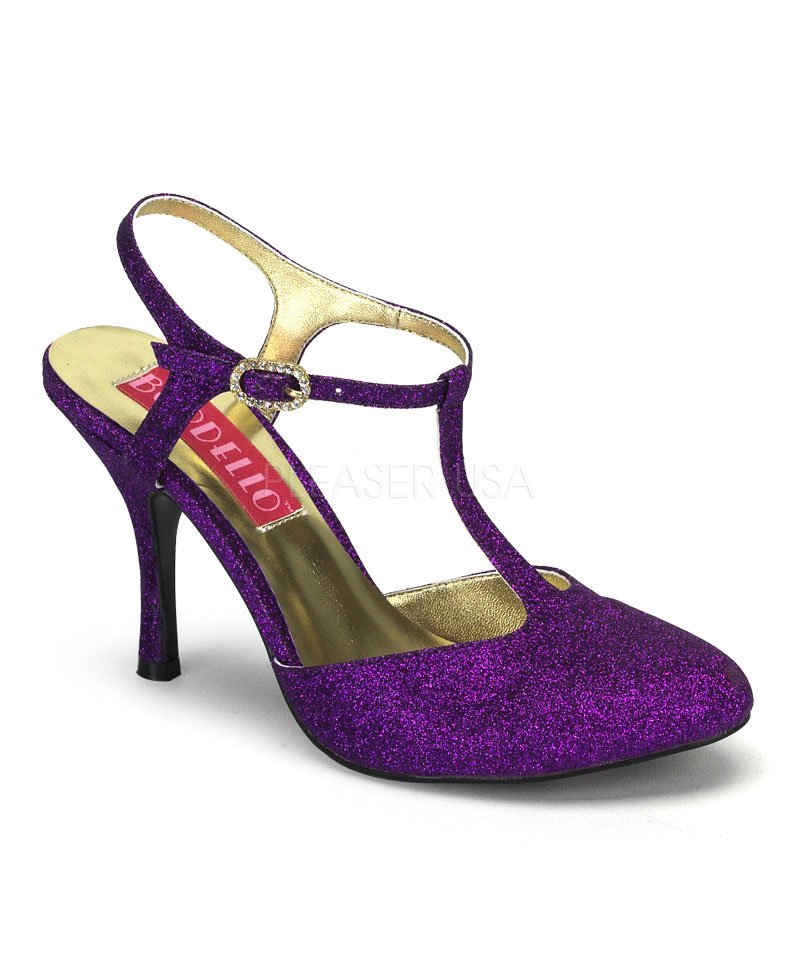 Chaussures Paillettes Cabaret violet