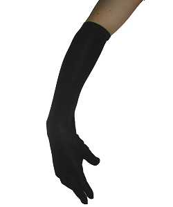 Gants noirs nylon 40cm