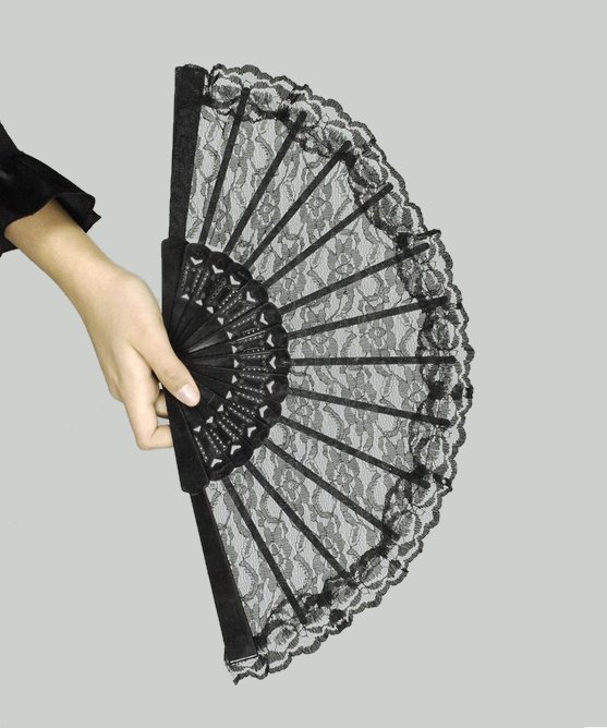 Eventail Dentelle noire