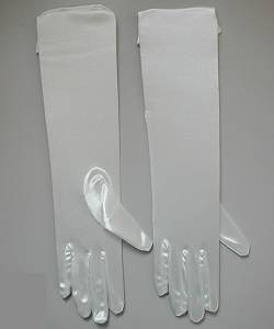 Gants blancs satin 40cm