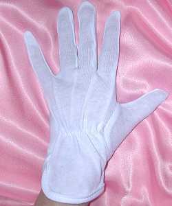 Gants blancs coton