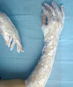 Gants blancs dentelle
