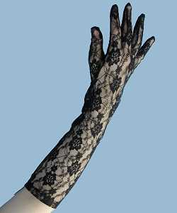 Gants noirs dentelle