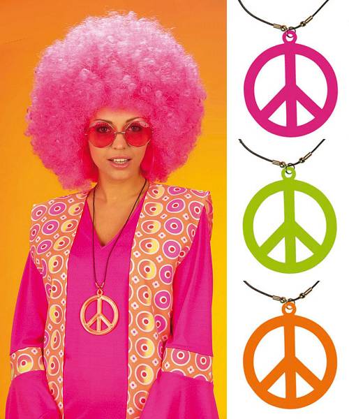 Pendentif Hippie Peace Fluo