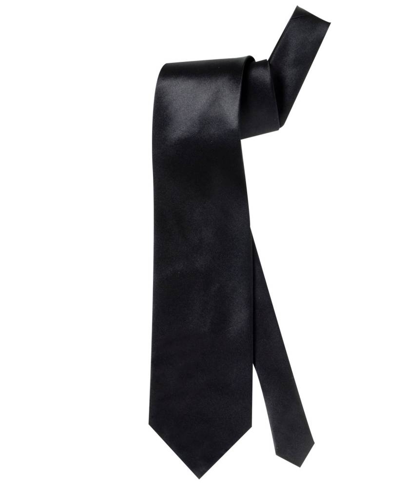 Cravate noire satin