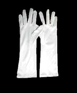 Gants mi-longs blancs