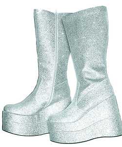 Bottes disco argent